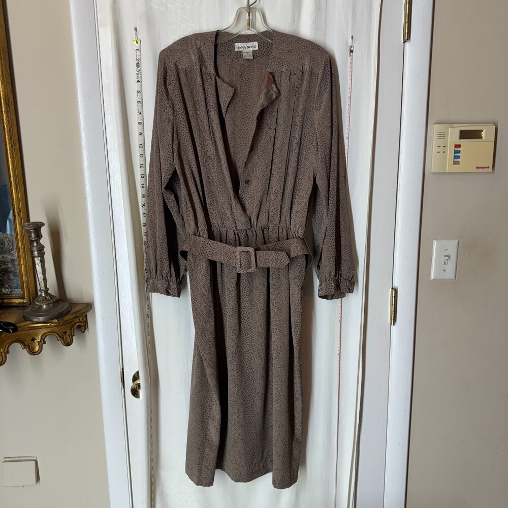 Vintage Hana Sung Snakeskin Print Dress